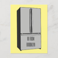 Ilustracion personalizado frigorífico de puerta fr