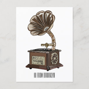 Postal Ilustracion personalizado girable