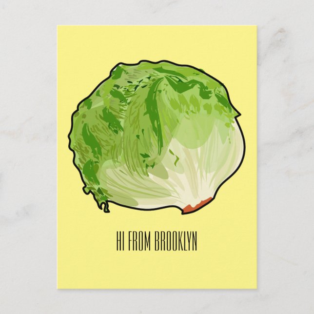 Postal Ilustracion personalizado Lettuce (Anverso)