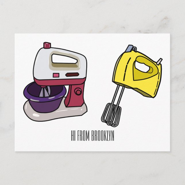 Postal Ilustracion personalizado mezclador (Anverso)