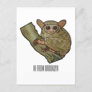 Postal Ilustracion personalizado Tarsier