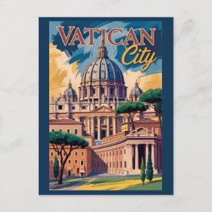Postal Ilustración pictórica de la Ciudad del Vaticano Ar