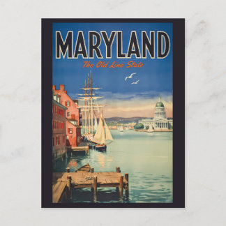 Postal Ilustración pintoresca de viaje por Annapolis Mary