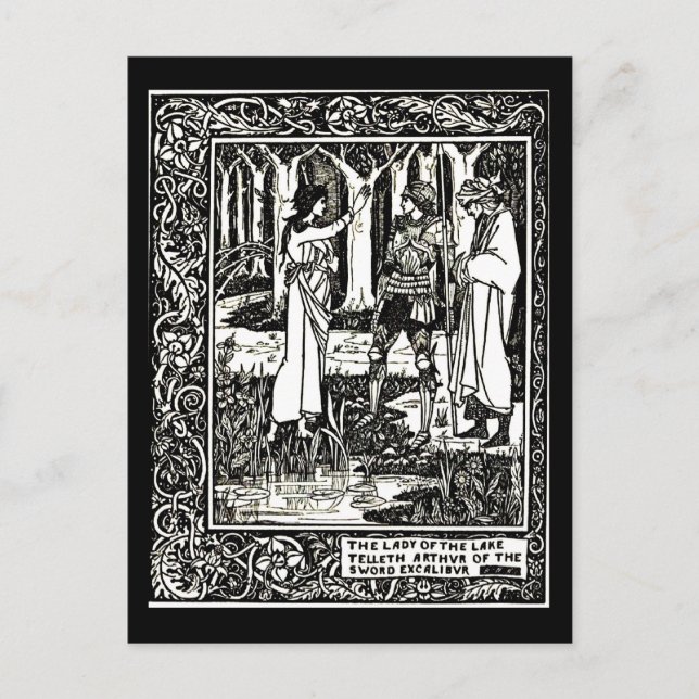 Postal Ilustracion Postcard-Vintage-Aubrey Beardsley 13 (Anverso)