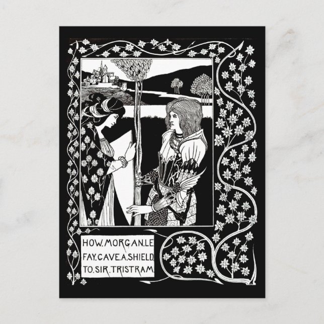 Postal Ilustracion Postcard-Vintage-Aubrey Beardsley 14 (Anverso)