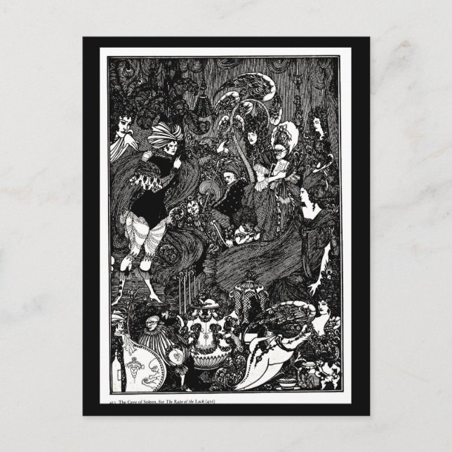 Postal Ilustracion Postcard-Vintage-Aubrey Beardsley 30 (Anverso)