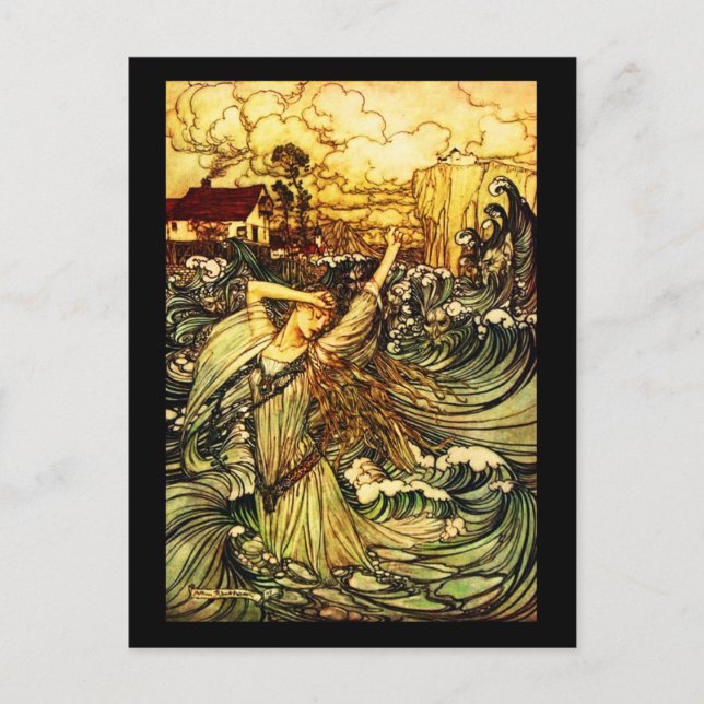 Postal Ilustracion postcard-vintage-Rackham 25 (Anverso)