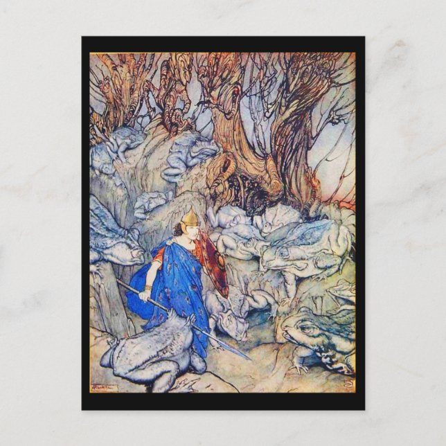 Postal Ilustracion Postcard-Vintage-Rackham 34 (Anverso)