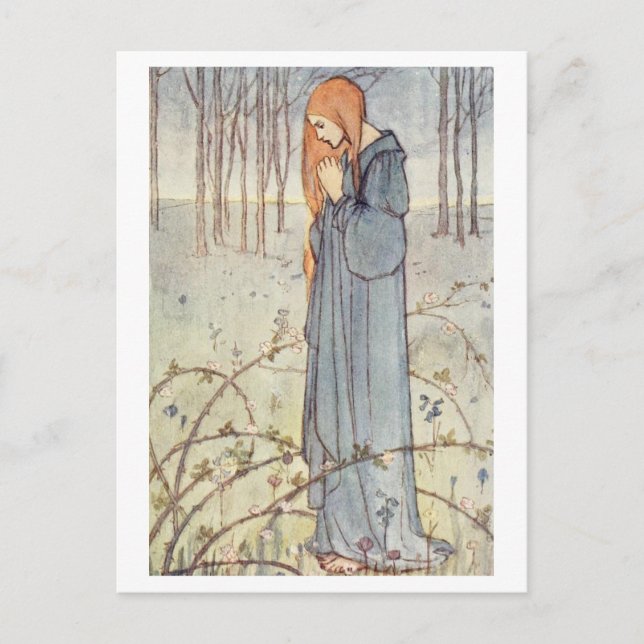 Postal Ilustracion Prayer Vintage (Anverso)