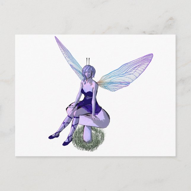 Postal Ilustracion Púrpura de Faery - POSTCARD (Anverso)