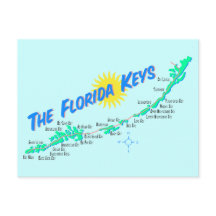 Ilustracion retro del mapa de claves de Florida
