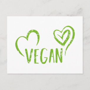 Postal Ilustracion retro grunge Vintage Vegan Design