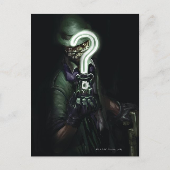 Postal Ilustracion Riddler (Anverso)