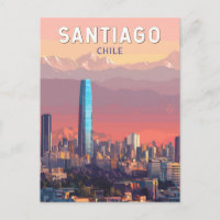 Ilustracion Santiago Chile Viaje de arte