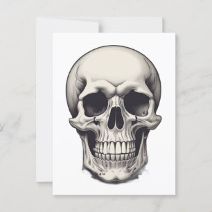 Postal Ilustracion Skull