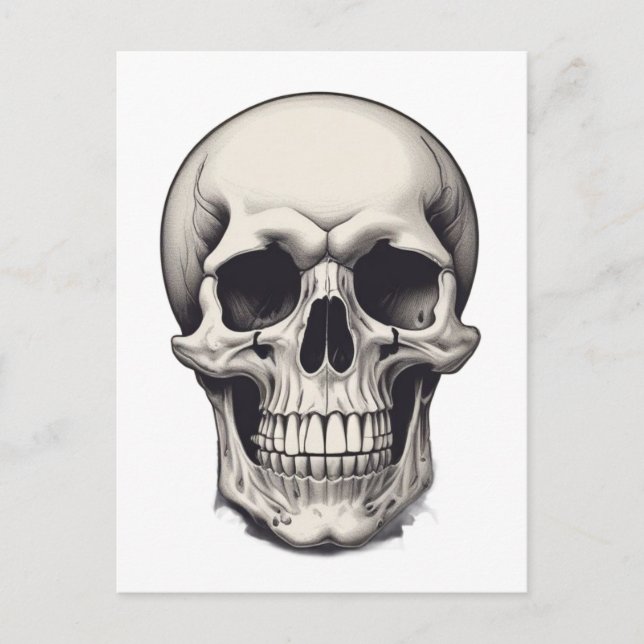 Postal Ilustracion Skull (Anverso)