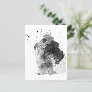 Postal Ilustracion Skull & Bones