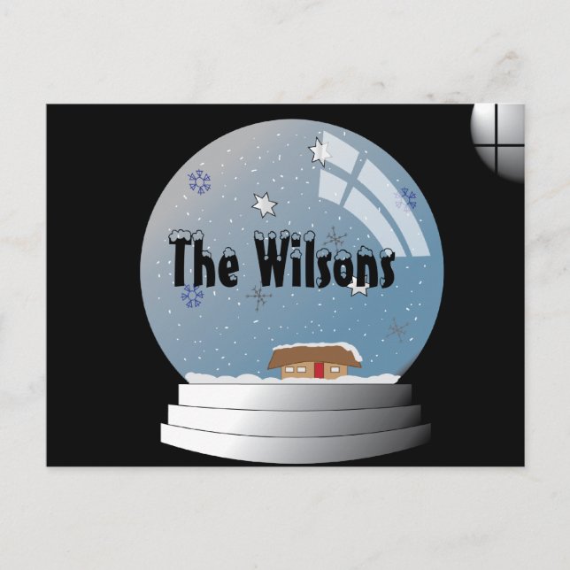 Postal Ilustracion Snowglobe (Anverso)