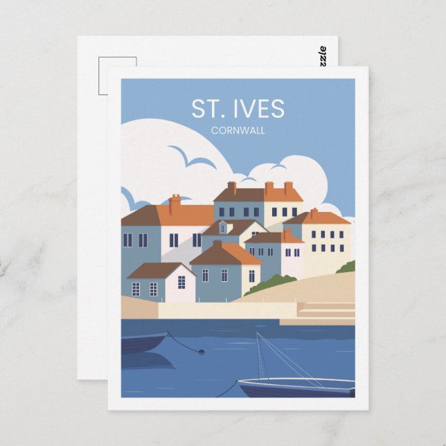 Postal Ilustracion St Ives Cornwall (Anverso / Reverso)