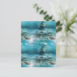 Postal Ilustración Submarina del Arrecife de Coral