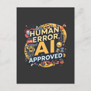 Postal Ilustración técnica aprobada por error humano de I