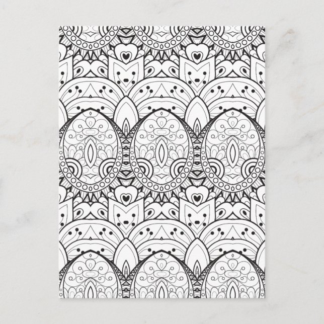 Postal Ilustracion tribal inspirado (Anverso)