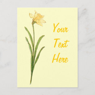 Postal Ilustracion único de Daffodil por Kate Greenaway
