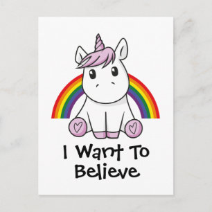 Postal Ilustracion Unicornio (texto editable)
