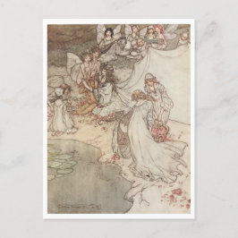 Postal Ilustracion vintage de Arthur Rackham Fairies