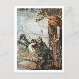 Postal Ilustracion vintage de Arthur Rackham Ring Cycle