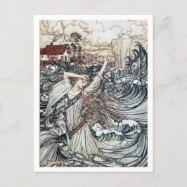 Postal Ilustracion vintage de Arthur Rackham Undine