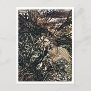 Postal Ilustracion vintage de Arthur Rackham Undine