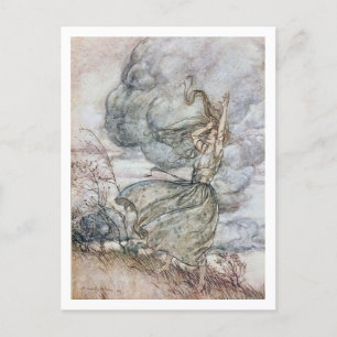 Postal Ilustracion vintage de Arthur Rackham Undine