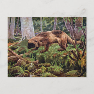 Postal Ilustracion Wolverine Vintage
