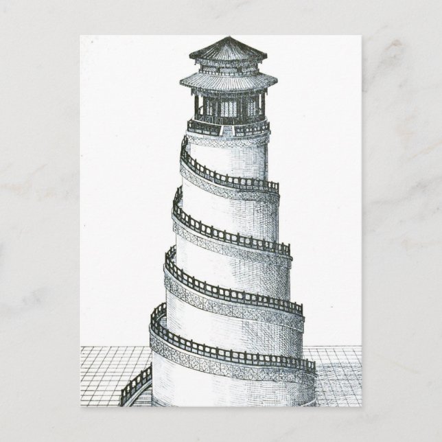 Postal Ilustraciones arquitectónicos de época (Anverso)