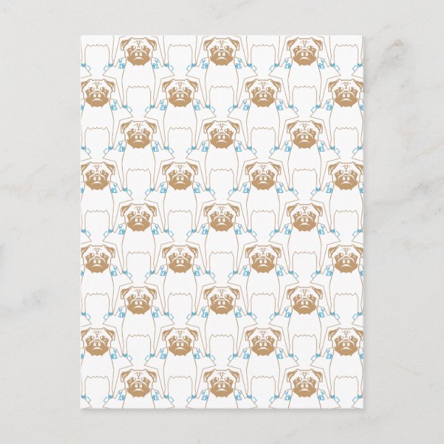 Postal Ilustraciones de perros Doggenhaus (Anverso)
