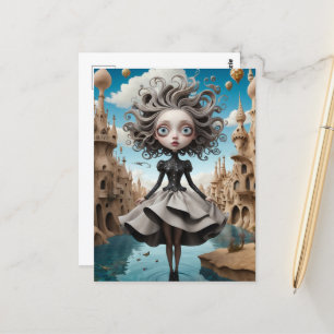 Postal ilustrada caprichosa
