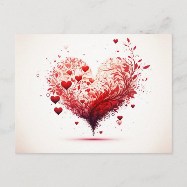Postal ilustrada con el corazón (Anverso)