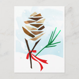 Postal ilustrada del día de fiesta del navidad del