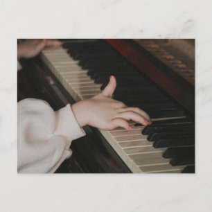 Postal Ilustrante arte de piano