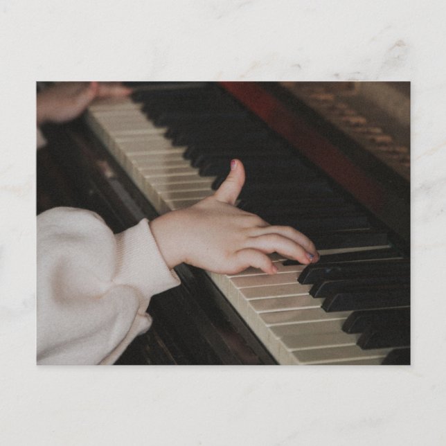 Postal Ilustrante arte de piano (Anverso)