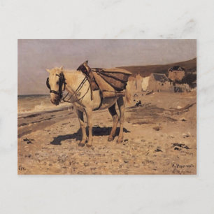 Postal Ilya Repin- Caballo de recolección de piedras en V