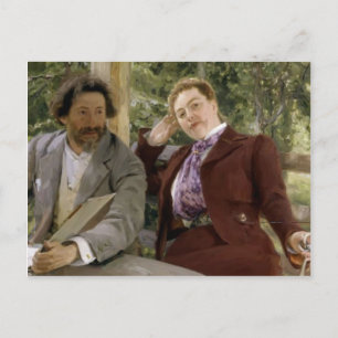 Postal Ilya Repin-Portrait de Natalia Nordmann, Ilya-Repi