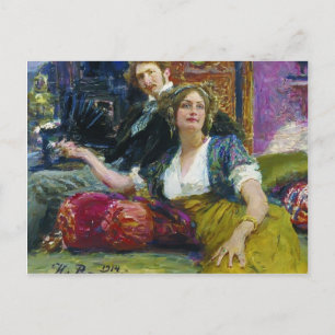 Postal Ilya Repin- Retrato de Mitrofanovich Gorodetsky