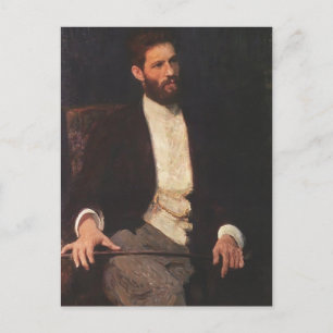 Postal Ilya Repin- Retrato del escultor Mark Antokolski