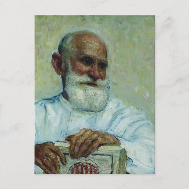 Postal Ilya Repin-Retrato del fisiólogo Ivan Pavlov (Anverso)