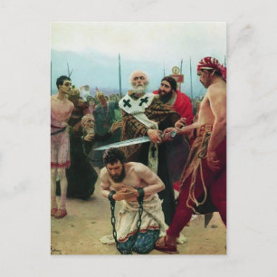 Postal Ilya Repin- St. Nicholas Saves Three Innocents