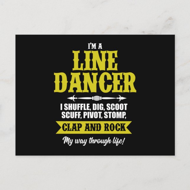 Postal Im A Line Dancer Line Dancing Line Dance Gift (Anverso)