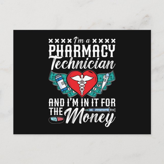 Postal I'm A Pharmacy Technician Medicine Tech Pharmacist (Anverso)