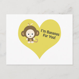 Postal Im Bananas para ti Mono